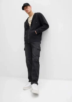 Herren bonprix Große Größen|Basics|Kapuzen-Sweatjacke mit reiner Baumwolle, Loose Fit
