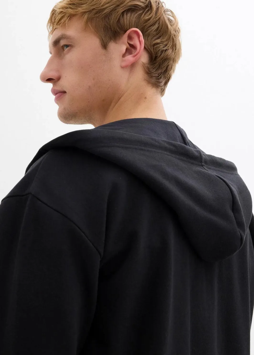 Herren bonprix Große Größen|Basics|Kapuzen-Sweatjacke mit reiner Baumwolle, Loose Fit