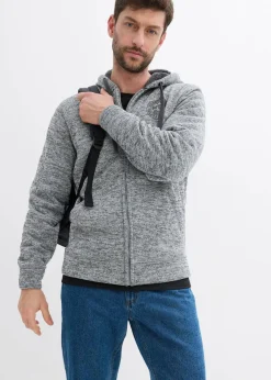 Herren bonprix Große Größen|Basics|Kapuzen-Sweatjacke mit Teddyfutter