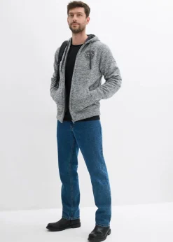 Herren bonprix Große Größen|Basics|Kapuzen-Sweatjacke mit Teddyfutter