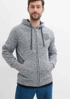 Herren bonprix Große Größen|Basics|Kapuzen-Sweatjacke mit Teddyfutter
