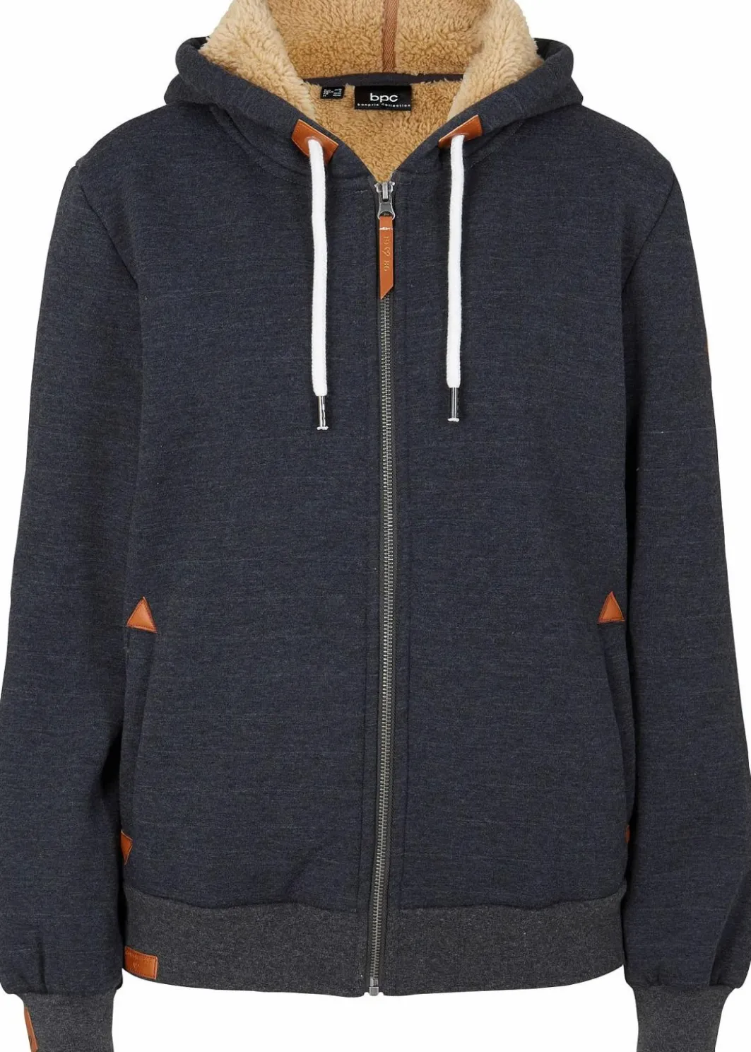 Damen bonprix Sweat|Bekleidung·Blusen & Tuniken|Kapuzen-Sweatjacke mit Teddyfutter
