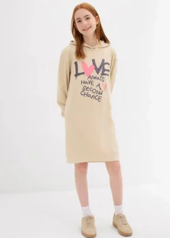 Kinder bonprix Mädchen 9-16 Jahre·Kleider & Jumpsuits|Mädchen 2-8 Jahre·Nachhaltigere Materialien|Kapuzen-Sweatkleid aus reiner Bio-Baumwolle