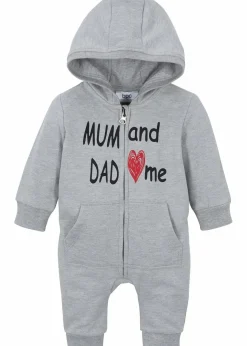Hot Kapuzen-Sweatoverall mit durchgehendem Reißverschluss Kinder Overalls & Sets
