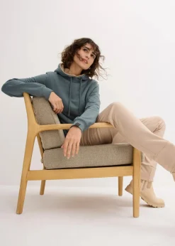 Hot Kapuzensweatshirt aus Baumwoll-Mix und Teddy-Futter Damen Bekleidung·Blusen & Tuniken|Nachhaltigere Materialien
