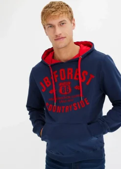 Herren bonprix Große Größen|Sweat|Kapuzensweatshirt mit Flockprint