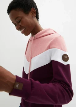 Damen bonprix Bekleidung·Blusen & Tuniken|Nachhaltigere Materialien|Kapuzensweatshirt mit großem Kragen