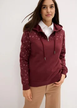 Online Kapuzensweatshirt mit Reißverschluss aus reiner Baumwolle Damen Nachhaltigere Materialien