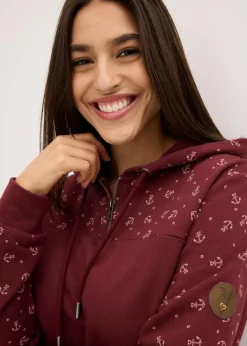 Online Kapuzensweatshirt mit Reißverschluss aus reiner Baumwolle Damen Nachhaltigere Materialien