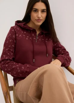 Online Kapuzensweatshirt mit Reißverschluss aus reiner Baumwolle Damen Nachhaltigere Materialien