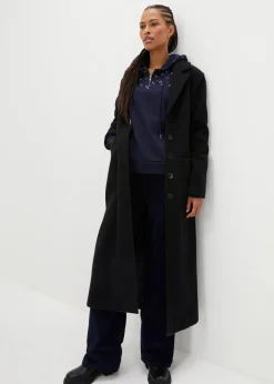 Damen bonprix Nachhaltigere Materialien|Kapuzensweatshirt mit Reißverschluss aus reiner Baumwolle