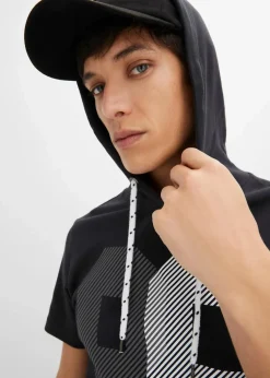 Herren bonprix Große Größen|Shirts & Polos|Kapuzen-T-Shirt aus schwerer Baumwolle