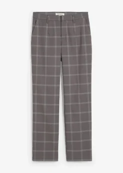 Damen bonprix Hosen|Nachhaltigere Materialien|Karierte Chinohose