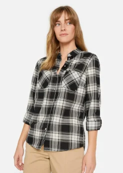 Online Karierte Hemdbluse aus reiner Baumwolle Damen Blusen & Tuniken|Bekleidung·Jacken & Mäntel