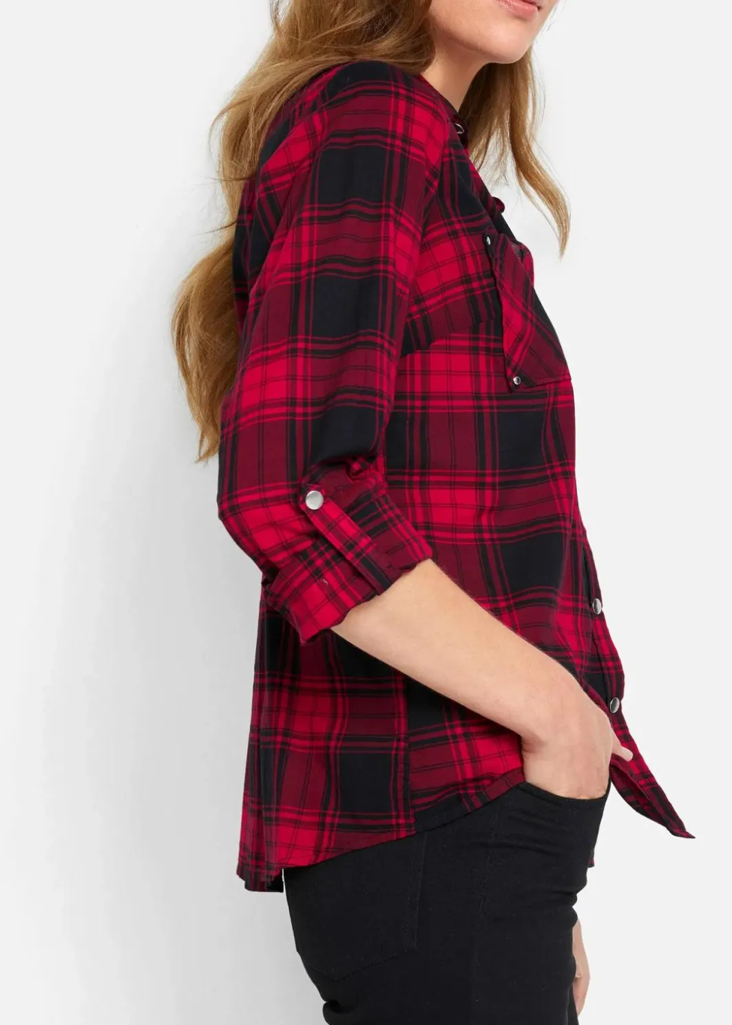 New Karierte Hemdbluse aus reiner Baumwolle Damen Bekleidung·Jacken & Mäntel|Blusen & Tuniken