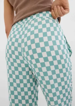Best Karierte Marlenehose aus fließender Viskose Damen Bekleidung·Kleider|Hosen
