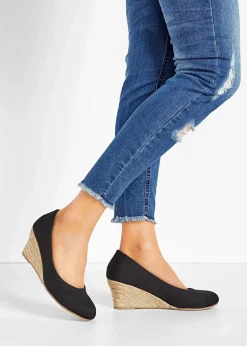 Damen bonprix Pumps|Keilpumps in Bastoptik