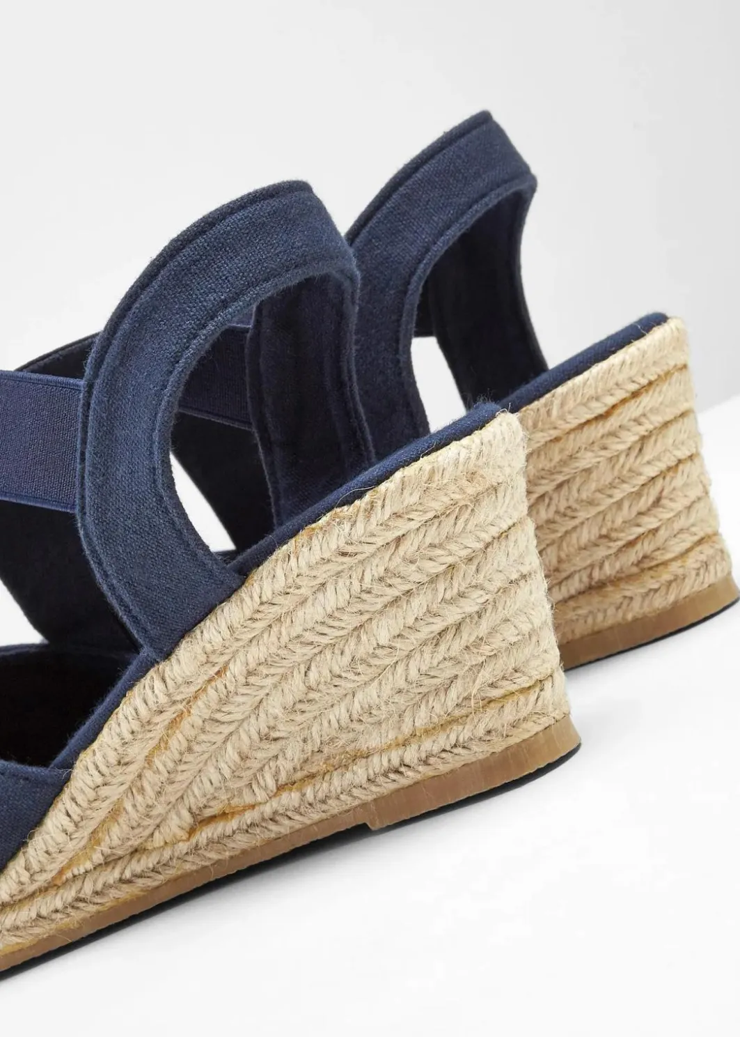Damen bonprix Strandmode|Sommerschuhe|Keilsandaletten mit elastischen Riemen