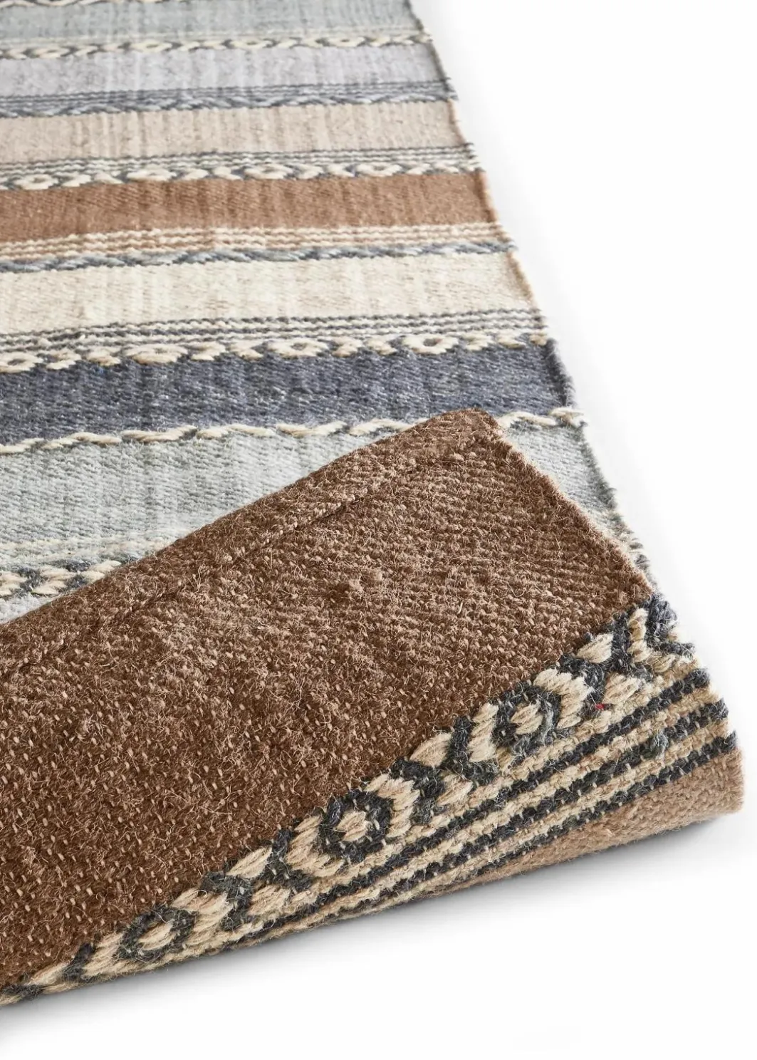 bonprix Kelim-Teppiche|Flachgewebe-Teppiche|Kelim-Teppich mit Streifen in sanften Naturtönen