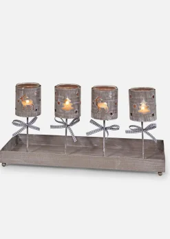 Kerzenhalter für 4 Teelichter Kerzenhalter|Wohnaccessoires
