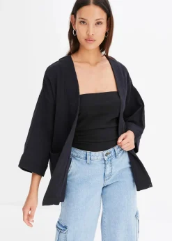 Best Kimono aus luftigem Musselin Damen Bekleidung·Jacken & Mäntel|Blusen & Tuniken