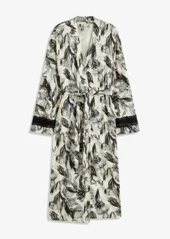 Kimono Bademantel aus softem Viskose-Mix Damen Wäsche·Bademäntel|Bademäntel