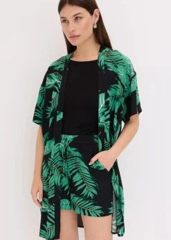 Damen bonprix Zweiteiler & Sets|Blusen & Tuniken|Kimono-Bluse aus fließender Viskose