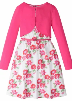 Kinder bonprix Mädchen 9-16 Jahre·Kleider & Jumpsuits|Kleid + Gürtel + Bolero (3-tlg. Set)