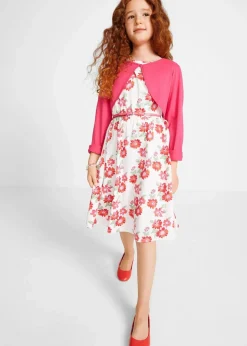 Kinder bonprix Mädchen 9-16 Jahre·Kleider & Jumpsuits|Kleid + Gürtel + Bolero (3-tlg. Set)