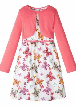Kinder bonprix Mädchen 9-16 Jahre·Kleider & Jumpsuits|Kleid + Gürtel + Bolero (3-tlg. Set)