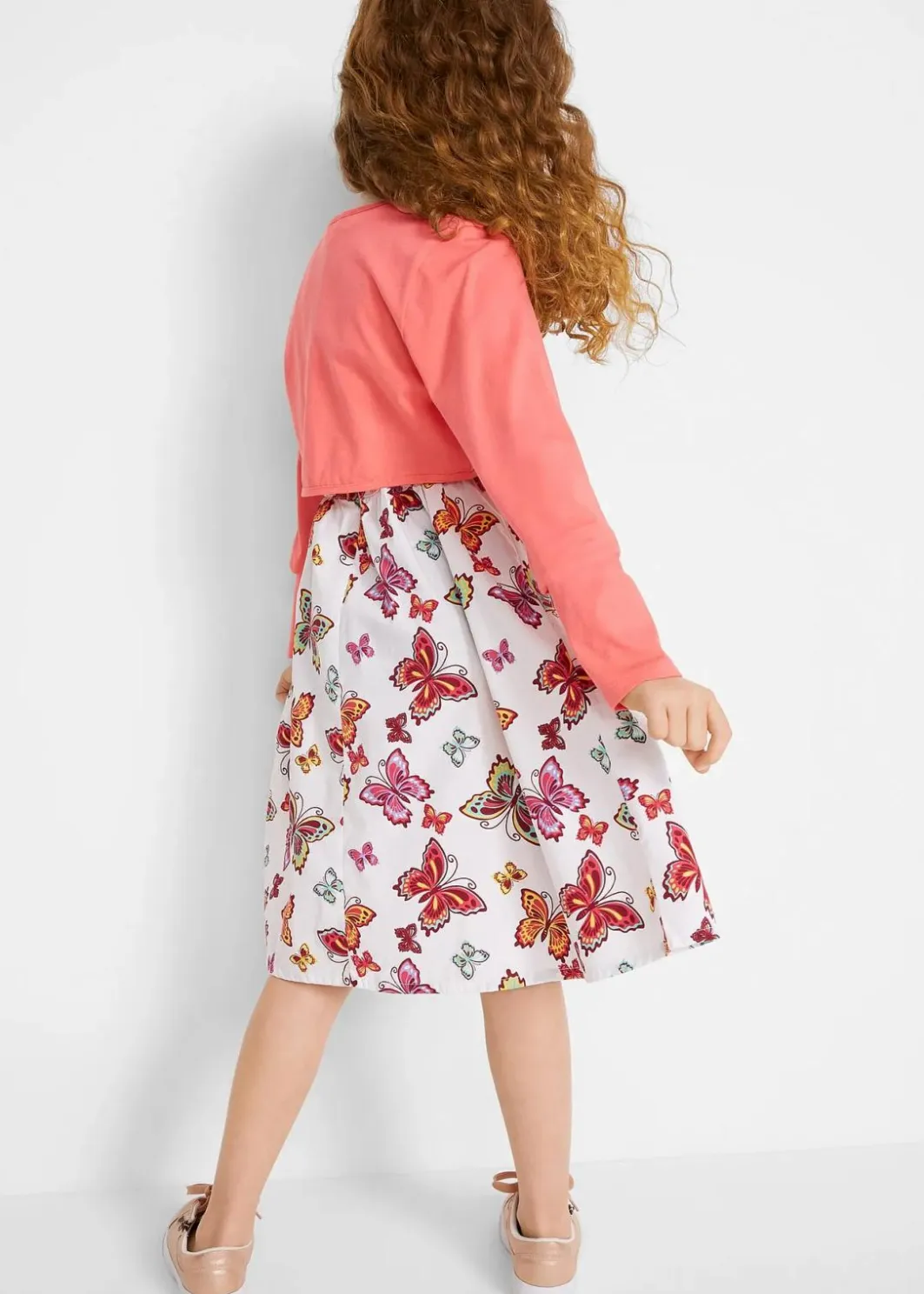 Kinder bonprix Mädchen 9-16 Jahre·Kleider & Jumpsuits|Kleid + Gürtel + Bolero (3-tlg. Set)