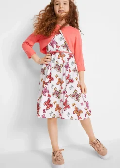 Kinder bonprix Mädchen 9-16 Jahre·Kleider & Jumpsuits|Kleid + Gürtel + Bolero (3-tlg. Set)