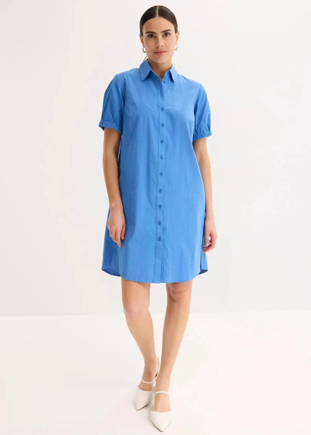 New Kleid aus Baumwoll- Popeline Damen Bekleidung·Pullover & Strickjacken|Kleider