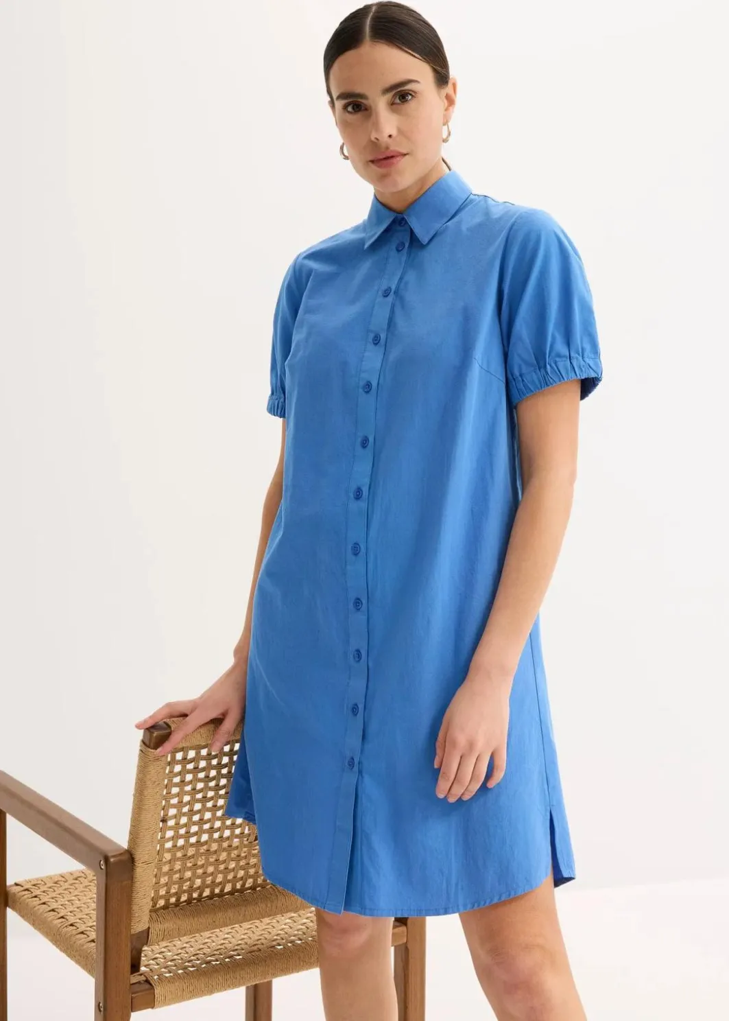 New Kleid aus Baumwoll- Popeline Damen Bekleidung·Pullover & Strickjacken|Kleider