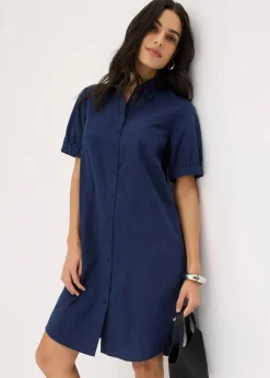 Discount Kleid aus Baumwoll- Popeline Damen Kleider|Bekleidung·Pullover & Strickjacken