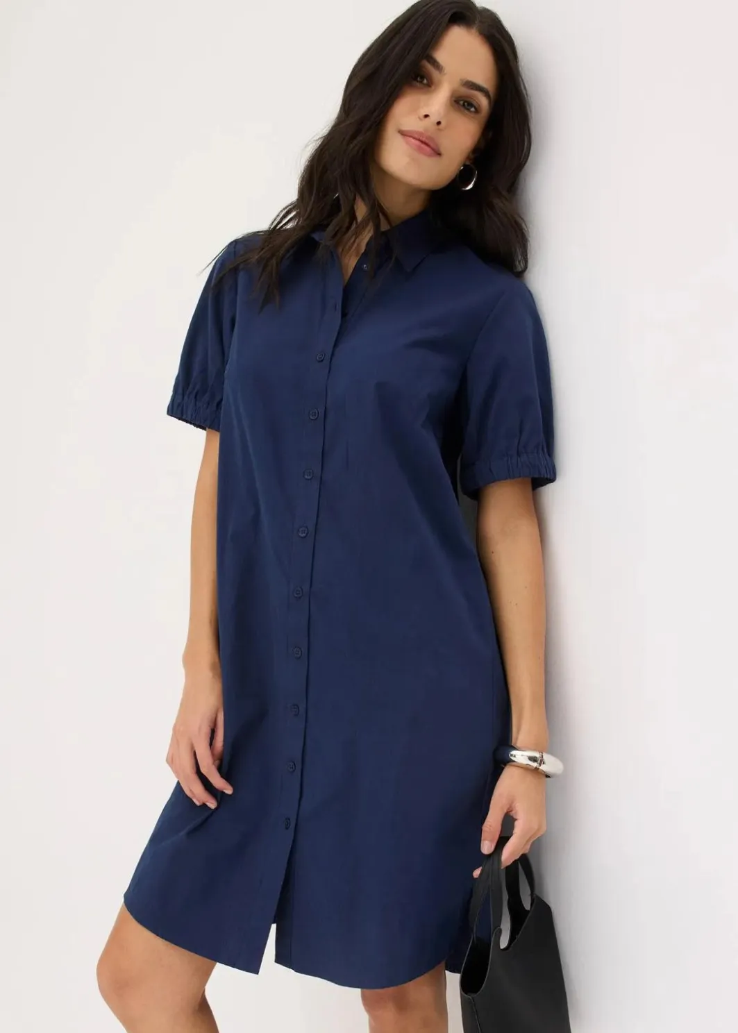 Discount Kleid aus Baumwoll- Popeline Damen Kleider|Bekleidung·Pullover & Strickjacken