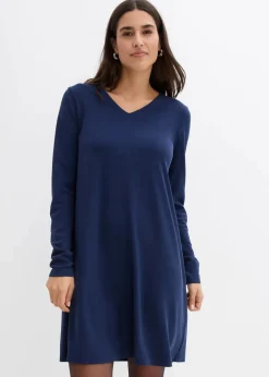 Kleid aus fließendem Viskose-Mix Damen Kleider|Bekleidung·Pullover & Strickjacken
