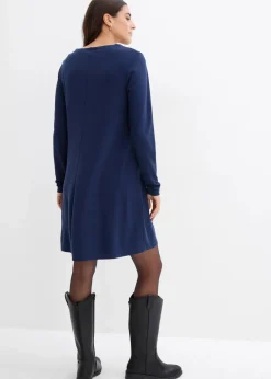 Kleid aus fließendem Viskose-Mix Damen Kleider|Bekleidung·Pullover & Strickjacken
