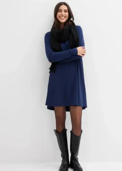 Kleid aus fließendem Viskose-Mix Damen Kleider|Bekleidung·Pullover & Strickjacken