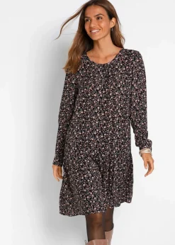 Damen bonprix Bekleidung·Pullover & Strickjacken|Nachhaltigere Materialien|Kleid aus fließender Viskose