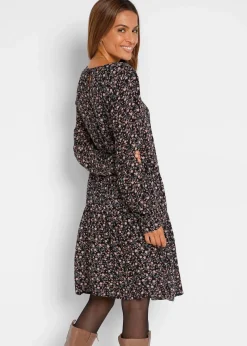 Damen bonprix Bekleidung·Pullover & Strickjacken|Nachhaltigere Materialien|Kleid aus fließender Viskose