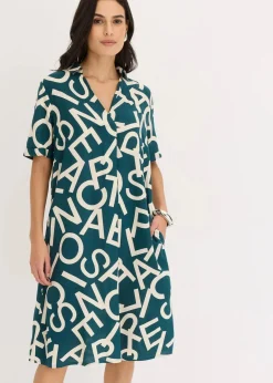 Outlet Kleid aus fließender Viskose Damen Kleider
