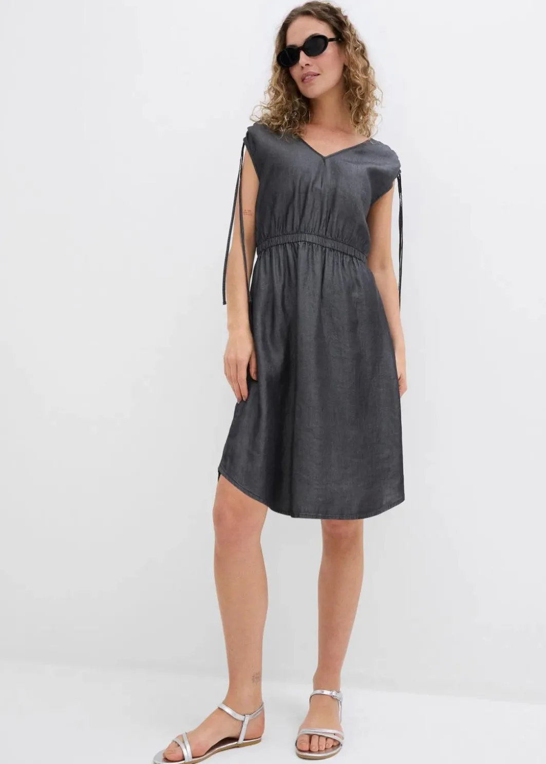 Damen bonprix Kleider|Bekleidung·Pullover & Strickjacken|Kleid aus glattem Lyocell
