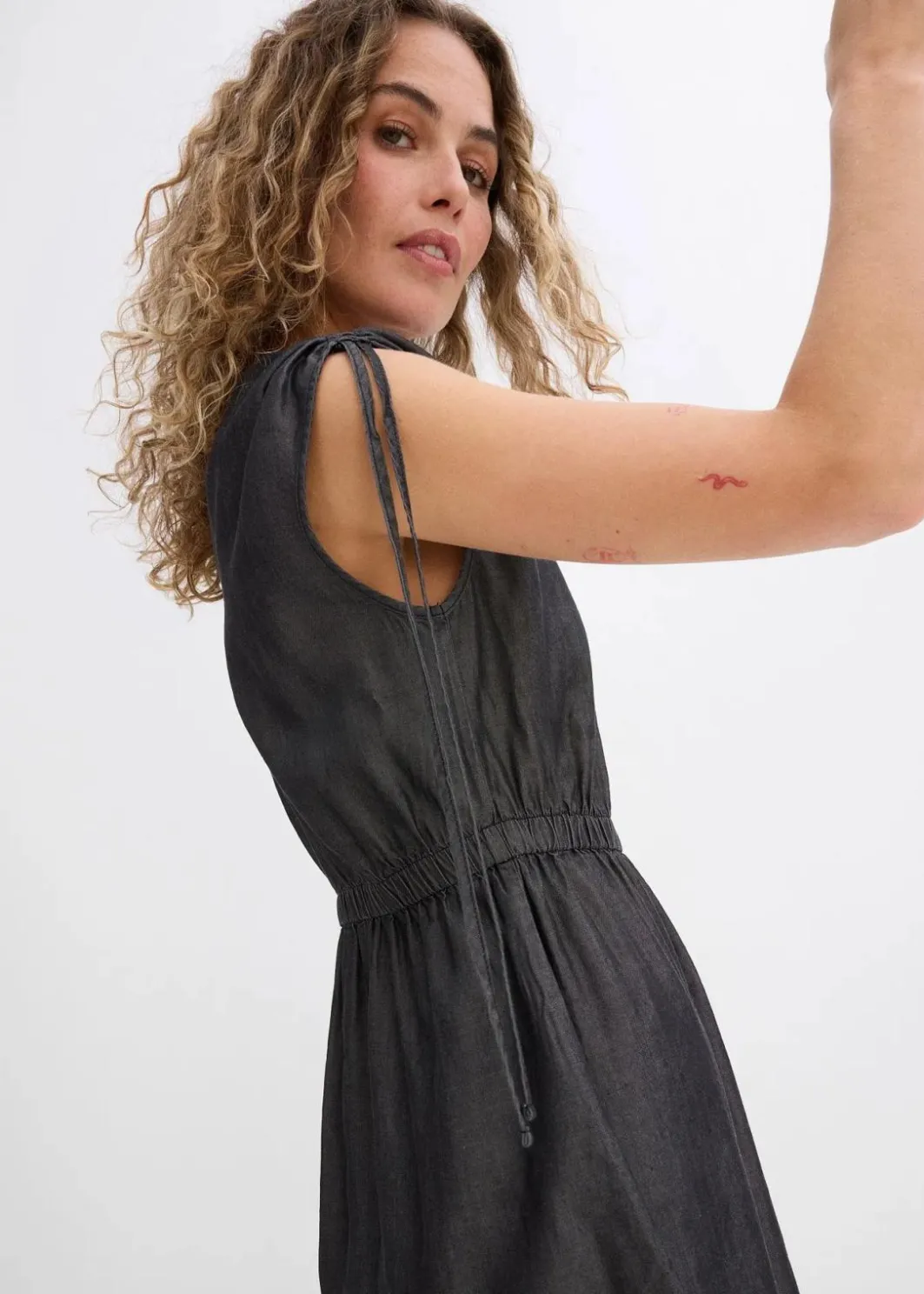 Damen bonprix Kleider|Bekleidung·Pullover & Strickjacken|Kleid aus glattem Lyocell
