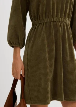 Sale Kleid aus Jersey-Cord Damen Bekleidung·Pullover & Strickjacken|Kleider