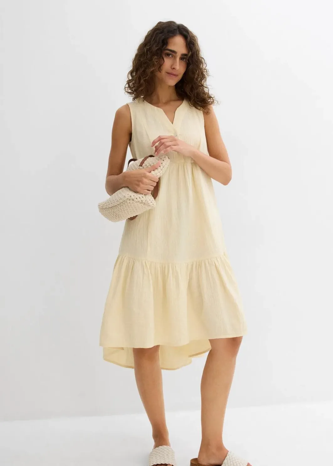 Sale Kleid aus luftigem Musselin Damen Kleider|Bekleidung·Pullover & Strickjacken