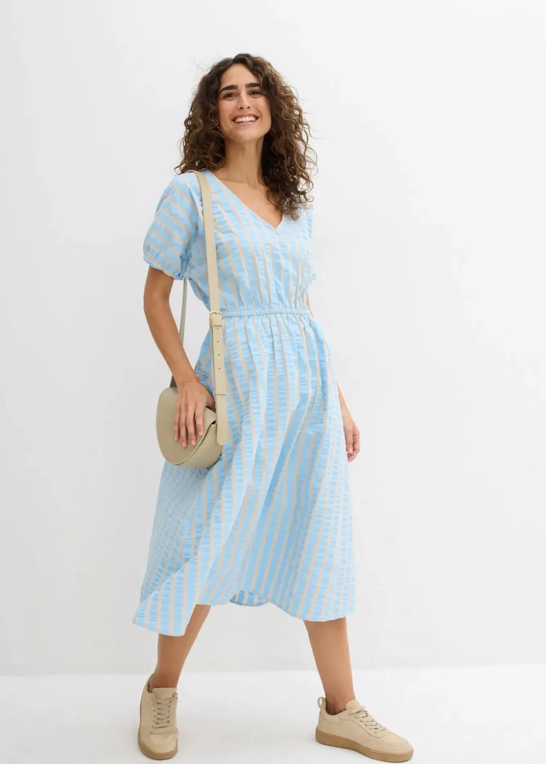Damen bonprix Kleider|Bekleidung·Pullover & Strickjacken|Kleid aus reiner Baumwolle