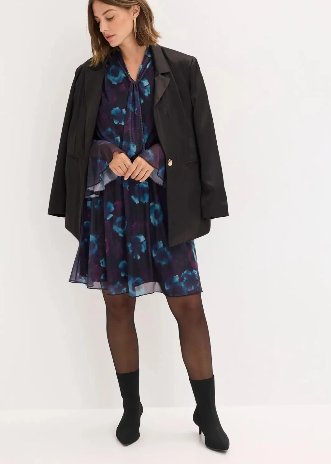 Damen bonprix Bekleidung·Pullover & Strickjacken|Kleider|Kleid aus softem Mesh