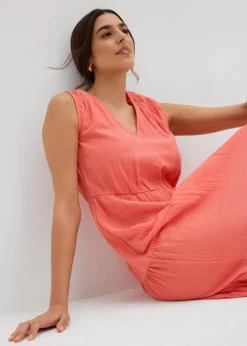 Clearance Kleid aus weichem Musselin Damen Kleider|Bekleidung·Pullover & Strickjacken