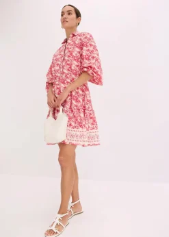 New Kleid im Leinen-Look Damen Kleider|Bekleidung·Pullover & Strickjacken